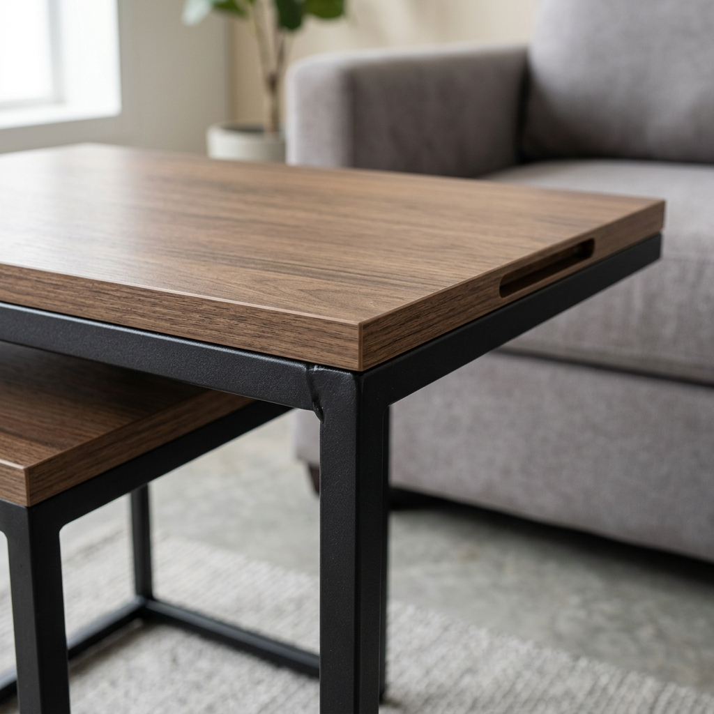 Quenzia Nesting C-Table Set of 2 for Sofa and Bedside Use - Image 2