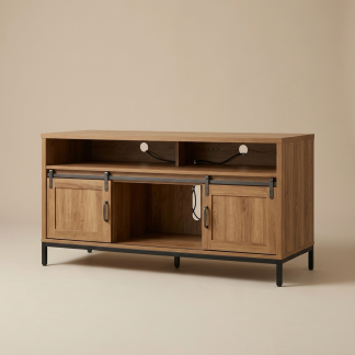 Quenzia 60-Inch 2-Door Media Console TV Stand with Cable Management