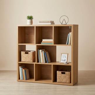 Quenzia 4-Tier Cube Bookcase with Open Storage Compartments