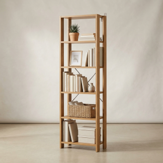 Quenzia 5-Tier Narrow Bookshelf with Open Display Shelves