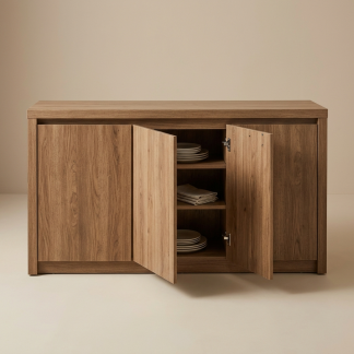 Quenzia 3-Door Sideboard Buffet Cabinet with Adjustable Shelves