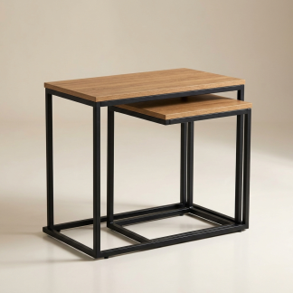 Quenzia Nesting C-Table Set of 2 for Sofa and Bedside Use