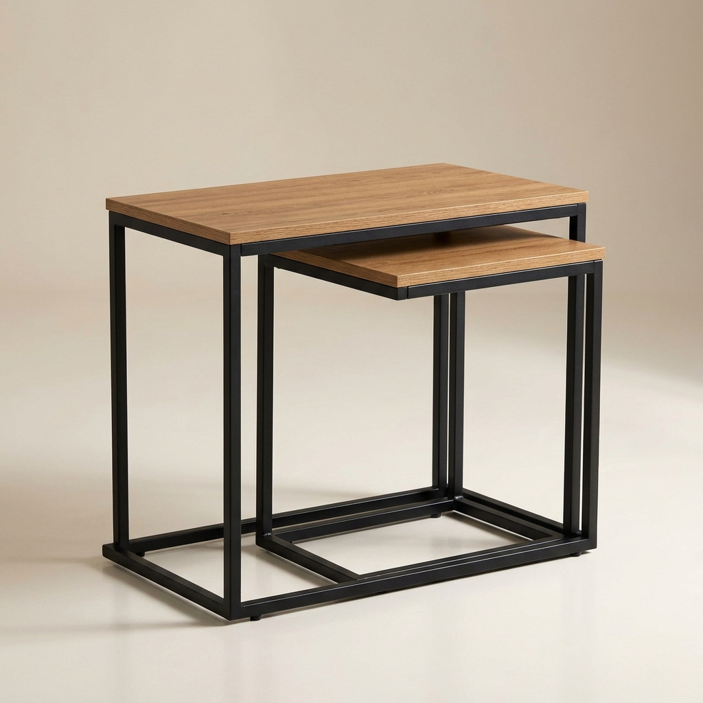 Quenzia Nesting C-Table Set of 2 for Sofa and Bedside Use